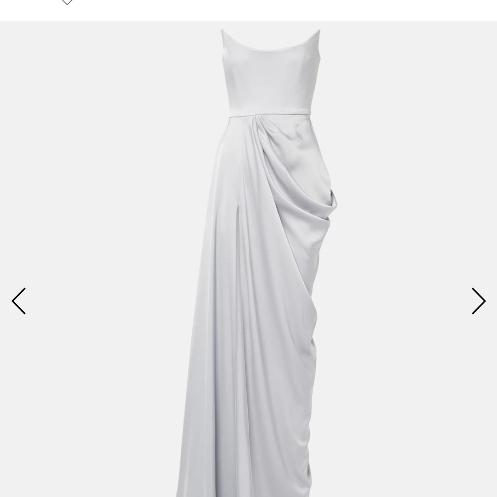 Alex Perry Strapless Gray Gown